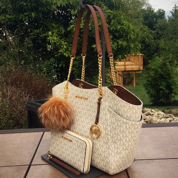 3PCS Michael Kors Jet Set Chain Tote Wallet Charms - Picture 2 of 6